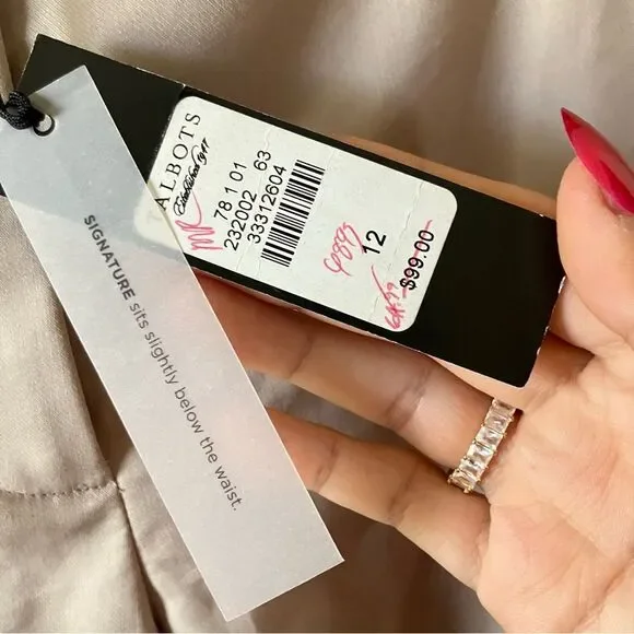 NEW Talbots Beige Minimalist Business Casual Office Signature Boot Trousers 12 - Picture 7 of 7